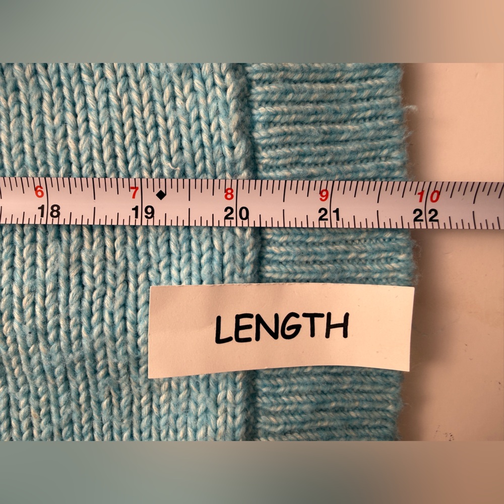 Cabi Frosty Pullover Sweater Blue Crochet V-Neck Women's Medium Aqua Item# 4282 - Picture 12 of 12